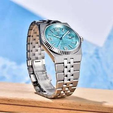 Ručni satovi: PAGANI DESIGN PD-YS027 - 40.5mm -Plava- Rolex Land-Dweller Potpuno — 13