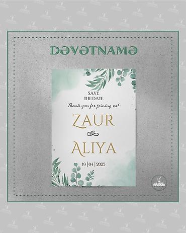 usta yeri: Dəvətnamə dizaynı – “Save the Date” kolleksiyası 💌 Toy dəvətnamələri — 4