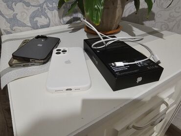 iphone 12 pro max 256gb цена в бишкеке бу: IPhone 12 Pro Max, Б/у, 256 ГБ, Белый, Защитное стекло, Чехол, Кабель, 74 %