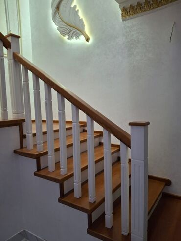 Деревянные лестницы: Деревянная лестница Для дома, Бесплатная доставка, Форма лестницы: Много-маршевая, Стиль: Классический — 9