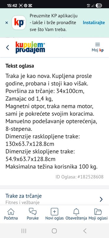 Trake za trčanje: Capriolo magnetna traka za trčanje modela 291117, dizajnirana za — 6