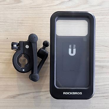 Велоаксессуары: Держатель для телефона на велосипед Rockbros водонепроницаемый — 10