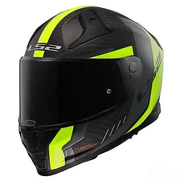 capriolo speedster: LS2 integralna moto kaciga u crnoj boji sa detaljima u neonsko žutoj — 2