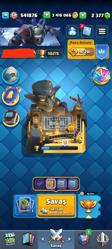 pubg mobile satılık hesaplar: Clash Royale Hesabi 59lvl.3m altin 2.300 taş 16 evrim 8 illik hesabdi