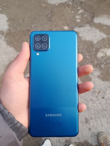 samsun s30: Samsung Galaxy A12, 32 GB, rəng - Mavi, Düyməli, Barmaq izi