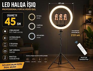 LED tripod 💡 LED HALQA İŞIQ – 45 SM Professional foto və video lalafo.az -da LED tripod 💡 LED HALQA İŞIQ – 45 SM Professional foto və video