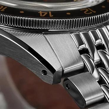 Ručni satovi: San Martin SN0116-G V4 GMT - 39.5mm - Crna/Braon — 9