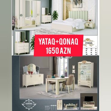 Yataq otağı dəstləri: İkinəfərlik çarpayı, Dolab, Komod, Termo, Azərbaycan, Yeni — 6