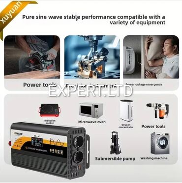 İnverterlər: Yeni Inverter, 1500-3000 Vt, 12 - 220 volt, Ünvandan götürmə, Ödənişli çatdırılma, Rayonlara çatdırılma — 42