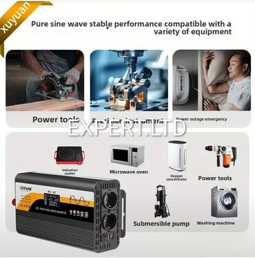 İnverterlər: Yeni Inverter, 300-700 Vt, 12 - 220 volt, Ünvandan götürmə, Ödənişli çatdırılma, Rayonlara çatdırılma — 30