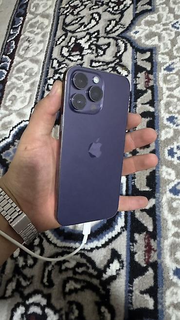 samsung g6: IPhone 14 Pro Max, Б/у, 128 ГБ, Deep Purple, Защитное стекло, Чехол, 73 % — 1