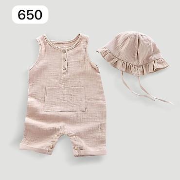 Боди: Детский ромпер-поло HOME BABY - Модель: короткий ромпер с отложным — 30