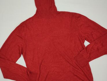 bordowy sweter: F&F, Turtleneck for men, size M