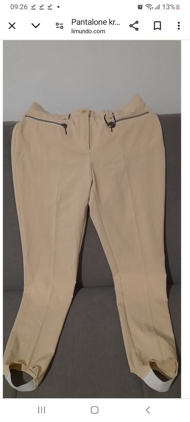 Pantalone: L (EU 40), Normalan struk, Ravne nogavice