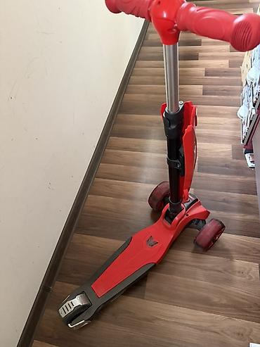 velosiped 4 tekerli: Uşaq skateri – 3 təkərli, qırmızı rəng - Stabil və təhlükəsiz 3 — 2