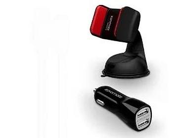 Žičani punjači za telefone: Promate komplet za automobil – držač telefona + auto punjač sa 2 USB — 7