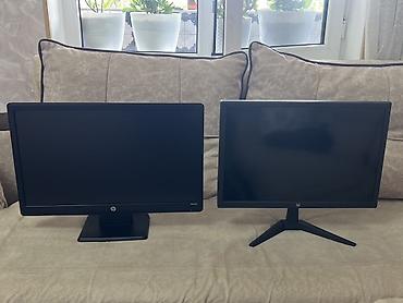 hp 22es: İki ədəd kompüter monitoru 1) HP W2072a - Ekran: 20" LCD (16:9) - — 6