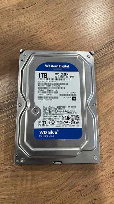 ноутбу: Маалымат алып жүрүүчү, Жаңы, Western Digital (WD), HDD, 1 ТБ, 3.5", ПК үчүн