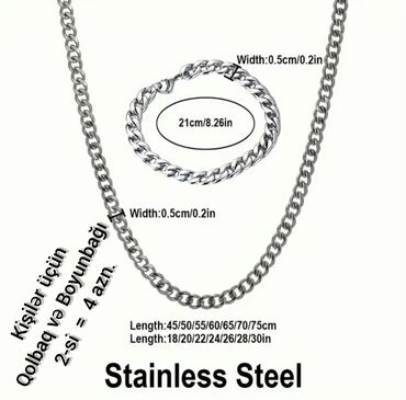 Bilərziklər: YENİ, Dəbli QOLBAQLAR satılır. (kişilər üçün) DƏBLİ və QƏŞƏNG — 19