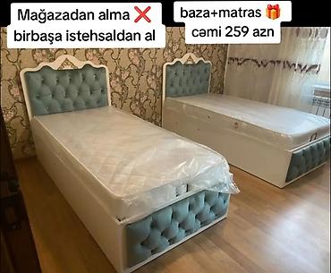 Çarpayılar: Yeni, Təknəfərlik çarpayı, Bazalı, Matras ilə, Siyirməsiz — 1