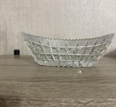 Кухонные принадлежности: Şüşə dekorativ meyvə/qəlyanaltı qabı - Material: şəffaf qalın şüşə - — 3