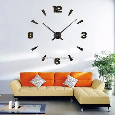 часы для дома бишкек: 3D часы на стену качество ЛЮКС! бесшумные! Диаметр от 80 см до