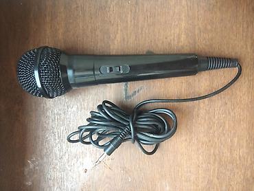 noutbuklar asus: Simli dinamik mikrofon - Klassik əl mikrofonu, qara korpus və metal — 1