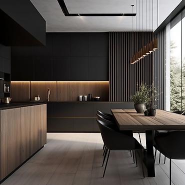 silver kitchen: Современная кухонная гарнитура в стиле минимализм - Фасады: матовый — 1