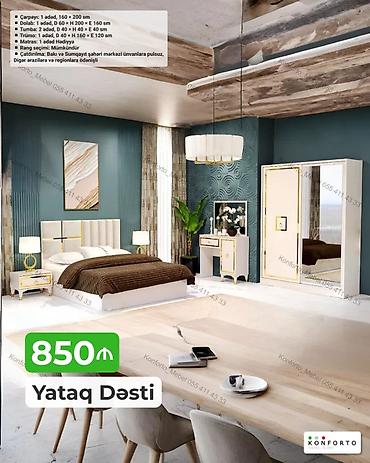ucuz termo: Yataq dəsti – klassik-modern üslubda Tərkibi və ölçülər: - Çarpayı: 1 — 1