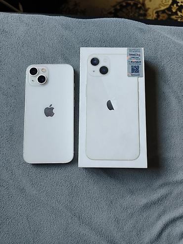 aifon x: IPhone 13, Б/у, 128 ГБ, Белый, Защитное стекло, Чехол, Кабель — 1