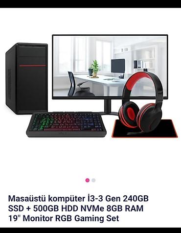hdd 10tb: Masaüstü kompüter və aksesuarlar dəsti – RGB Gaming Set Texniki — 1
