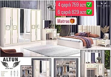 tek termolar: İkinəfərlik çarpayı, Dolab, Termo, 2 tumba, Azərbaycan, Yeni — 2