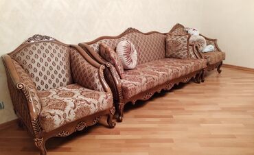 u profil: İşlənmiş, Divan, 2 kreslo, Bazasız, Açılmayan