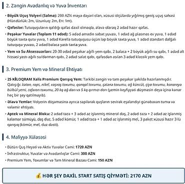 Bildirçinlər: 📣 HAZIR TƏSƏRRÜFAT: Premium Quş Kolleksiyası Bütün Avadanlıqları — 7