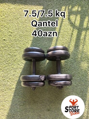 idman qanteller: Qantel dəsti :🔥 🔥Cütü 15 kq I 7.5kq + 7.5kq - 40azn 🔥Cütü 20 kq I 10kq