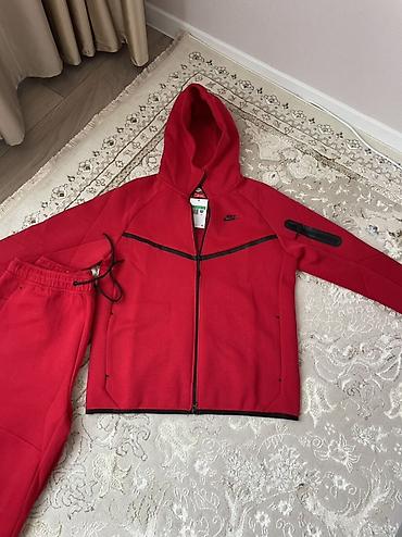 nike tech flecee: Мужской спортивный костюм, XL, Nike, Новый, цвет - Красный, Платная доставка — 1