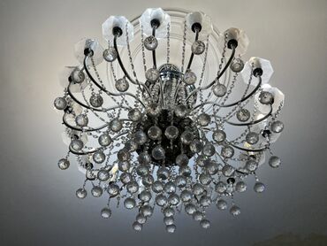 dekor patalok: Çılçıraq, 10 və daha çox lampa, Xrustal