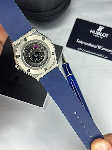 Личные вещи: Новый, Наручные часы, Hublot, цвет - Голубой — 5