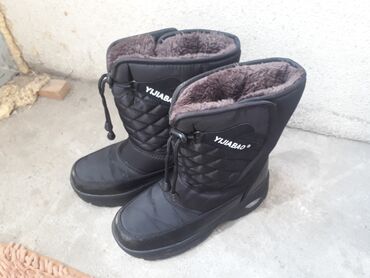 обувь зимный: Ботинки и ботильоны 40, цвет - Черный