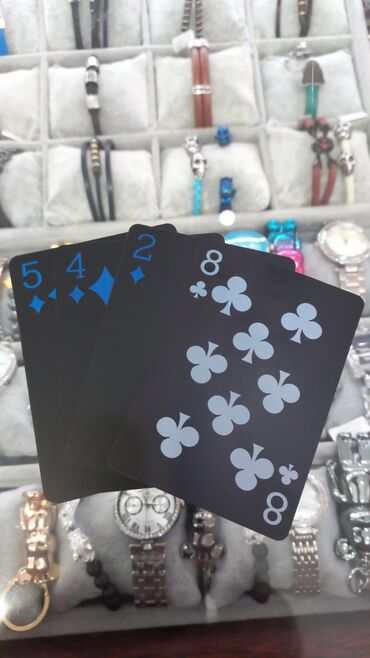 Настольные игры: Карты ♥️♣️♦️♠️игральные🎭неоновые карты 54 шт, синяя рубашка, 100% — 10