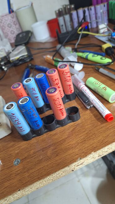 Akkumulyatorlar: Məhsul: 18650 tipli Li‑ion elementlər (fərdi ölçülmüş tutum — 2