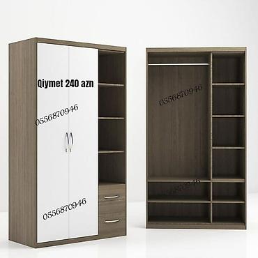 ağ stol: Dolap qarderop Ağ rəngli, funksional geyim dolabları Model — 6