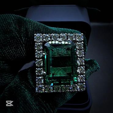 zergerlik: Üzük, Gümüş, Zümrüd, 5.00+ Karat — 1