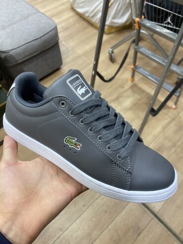 кроксы мужские купить: Кроссовки Lacoste (модель Court/корте-стайл) - Цвет: графитово‑серый