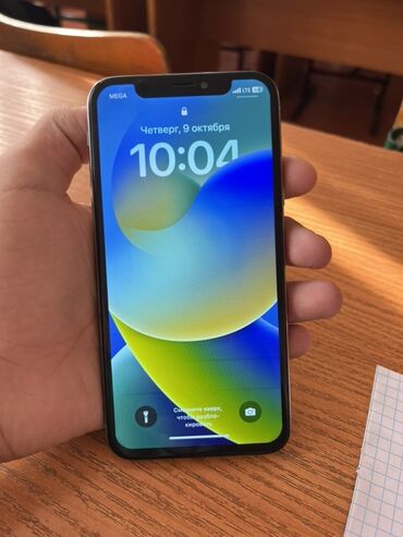 infinix gt 10 pro цена бишкек: IPhone X, Колдонулган, 64 ГБ, Күмүш, Каптама, 100 %