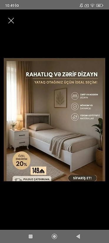 Çarpayılar: Rahatlıq və zərif dizayn – yataq otağınız üçün ideal seçim! Məhsul — 1