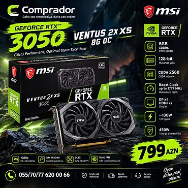 MSİ GeForce RTX 3050 VENTUS 2X XS 8G OC — DLSS dəstəyi və kompakt