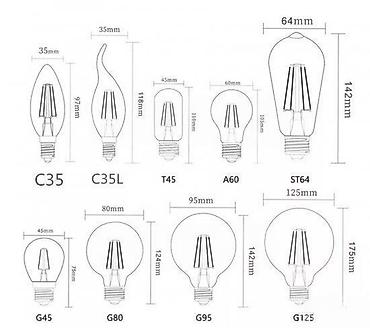 Rasveta: LED Retro Edison filament sijalica dimabilna toplo bela 3-6W. Prolećna — 10