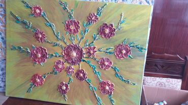 Şəkillər, tablolar: Tablo lar. Katan üzerinden işlenib hazırlanıb,, 1 eded 1m nin 80 sm e — 12