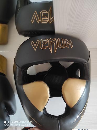 tikis aparati: Boks və MMA üçün komplekt: Venum başlıq və boks əlcəkləri - Brend — 3